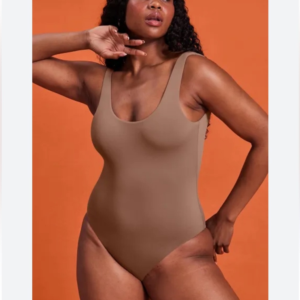 Girlfriend Collective Whidbey Equator Cedar Brown One Piece Swimsuit Bodysuit